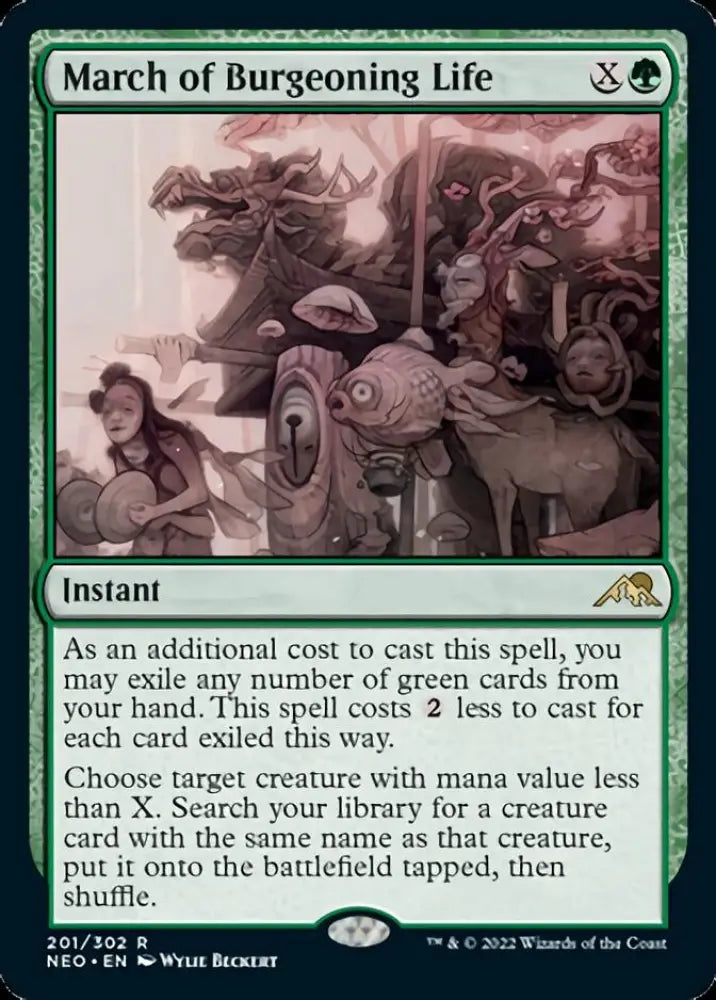 March of Burgeoning Life [Kamigawa: Neon Dynasty] - MTG Single