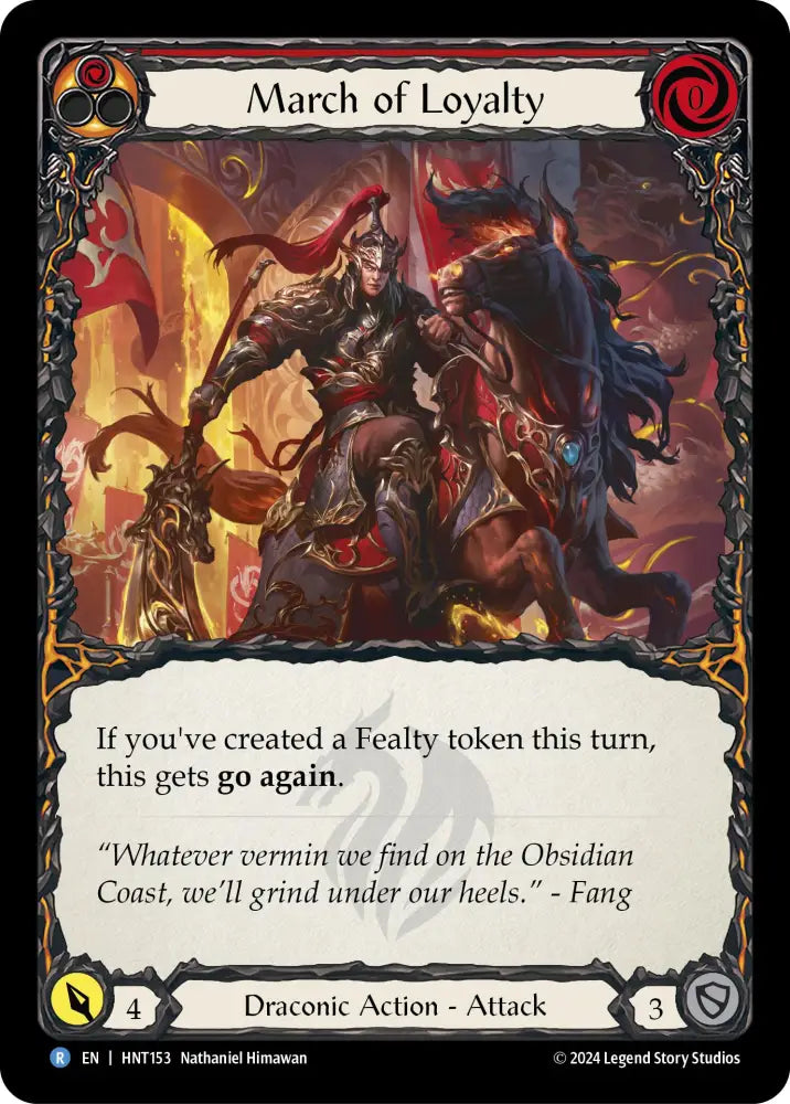 March of Loyalty (Red) [The Hunted] Rainbow Foil - Flesh And Blood Single