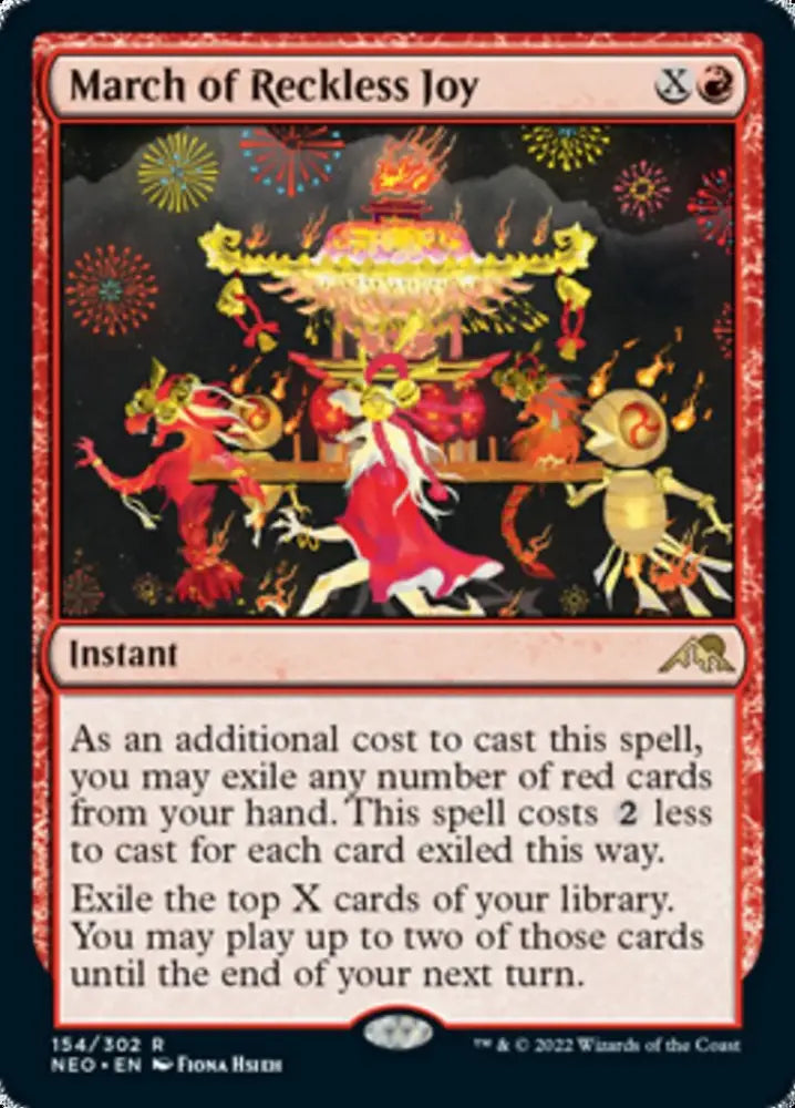 March of Reckless Joy [Kamigawa: Neon Dynasty] - MTG Single