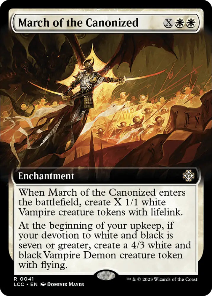March of the Canonized (Extended Art) [The Lost Caverns of Ixalan Commander] - MTG Single