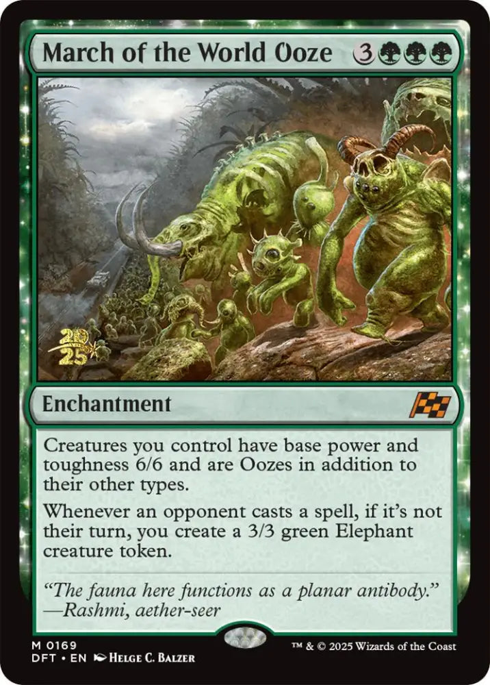March of the World Ooze [Aetherdrift Prerelease Promos] - MTG Single