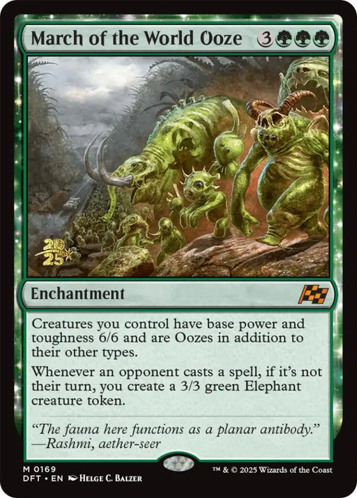 March of the World Ooze [Aetherdrift Prerelease Promos] - MTG Single