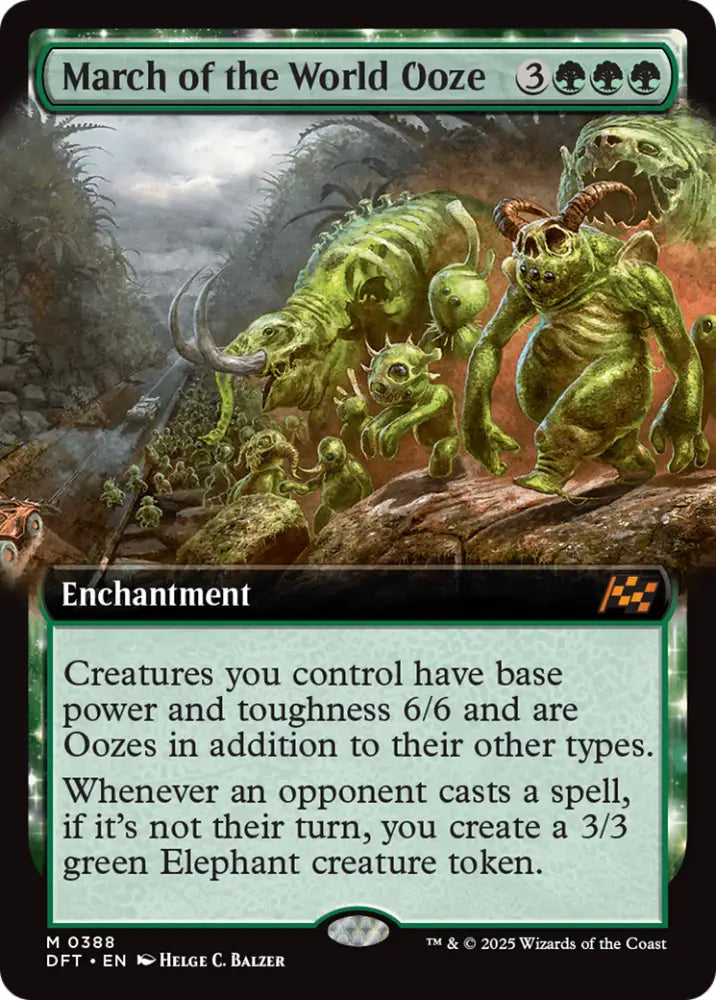 March of the World Ooze (Extended Art) [Aetherdrift] - MTG Single