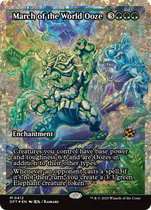 March of the World Ooze (Showcase) (Fracture Foil) [Aetherdrift] - MTG Single