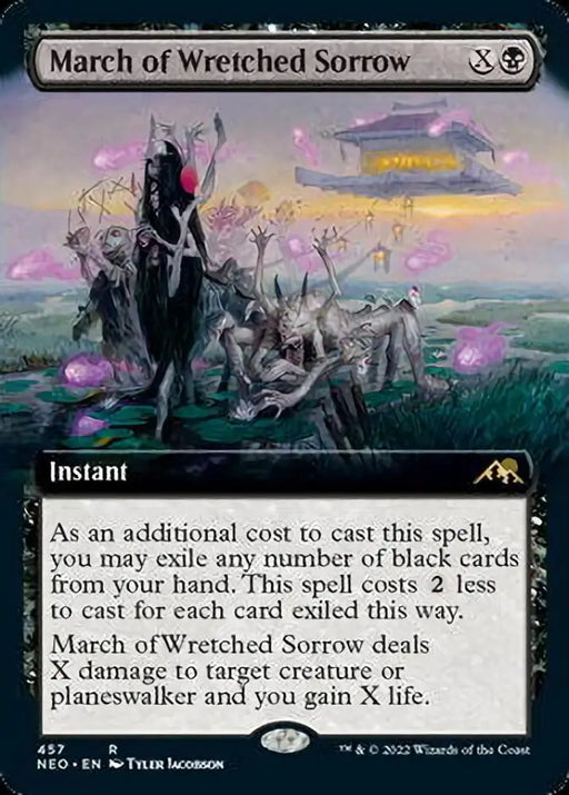 March of Wretched Sorrow (Extended Art) [Kamigawa: Neon Dynasty] - MTG Single