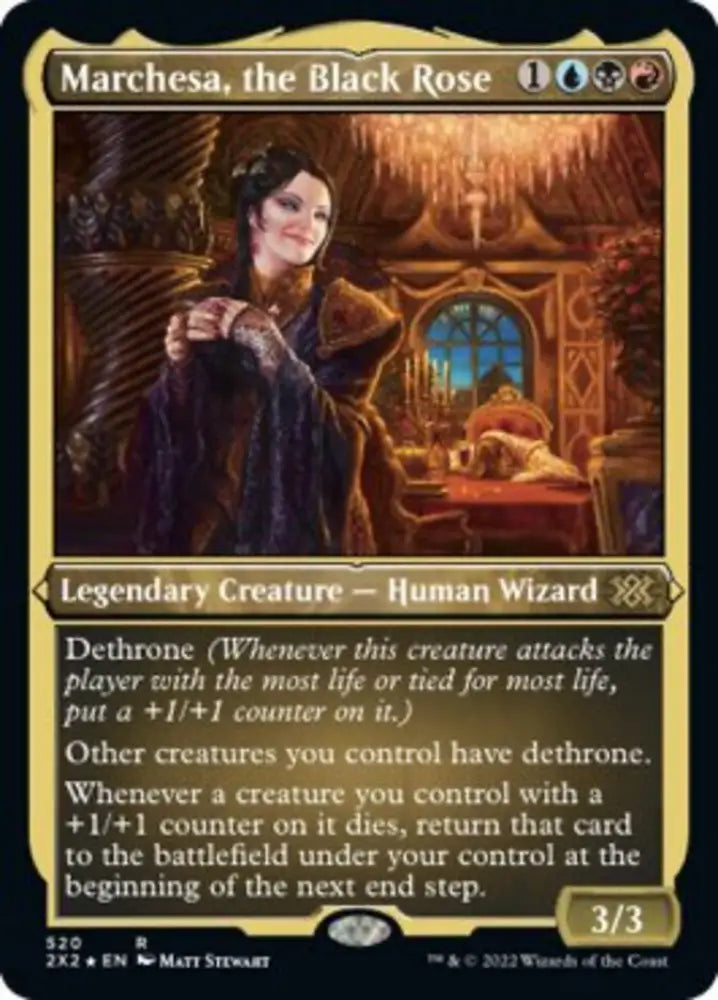Marchesa the Black Rose (Foil Etched) [Double Masters 2022] - MTG Single
