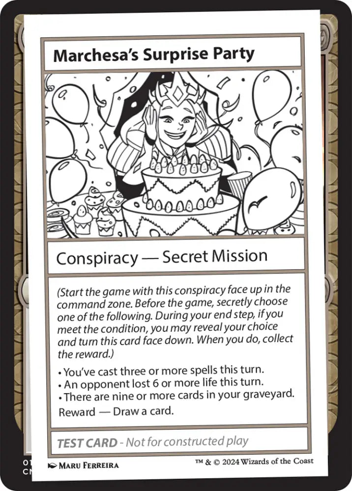 Marchesa’s Surprise Party [Mystery Booster 2 Playtest Cards] - MTG Single