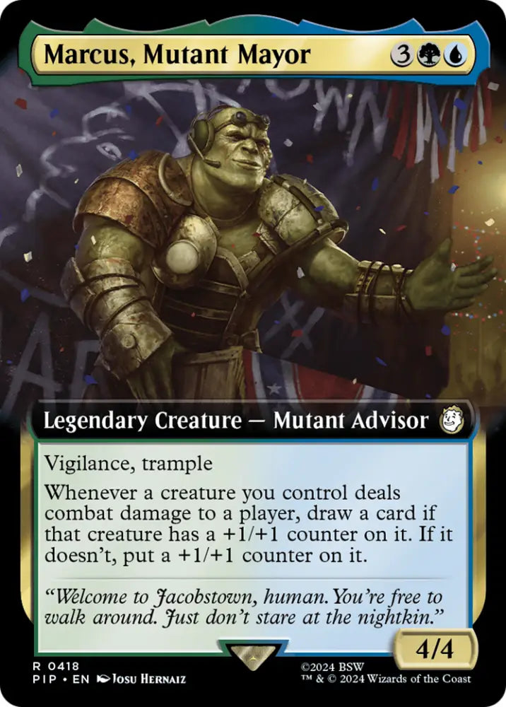 Marcus Mutant Mayor (Extended Art) [Fallout] - MTG Single