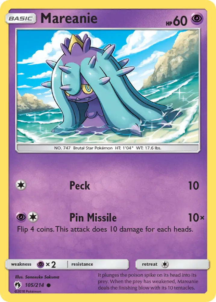 Mareanie (105/214) [Sun & Moon: Lost Thunder] - Pokemon Single