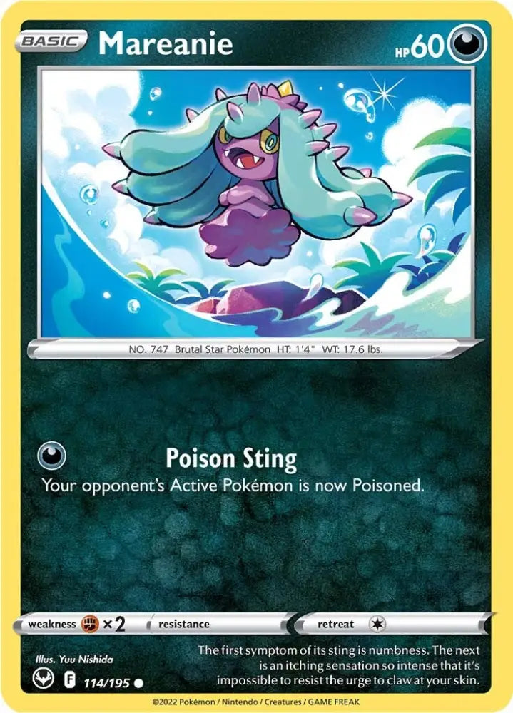 Mareanie (114/195) [Sword & Shield: Silver Tempest] - Pokemon Single