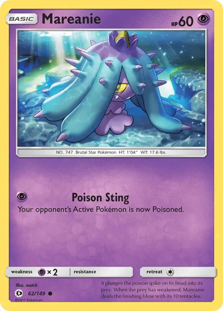 Mareanie (62/149) [Sun & Moon: Base Set] - Pokemon Single
