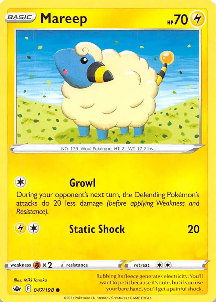 Mareep (047/198) [Sword & Shield: Chilling Reign] - Pokemon Single