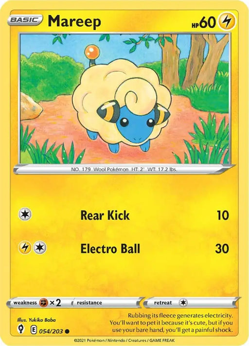 Mareep (054/203) [Sword & Shield: Evolving Skies] - Pokemon Single