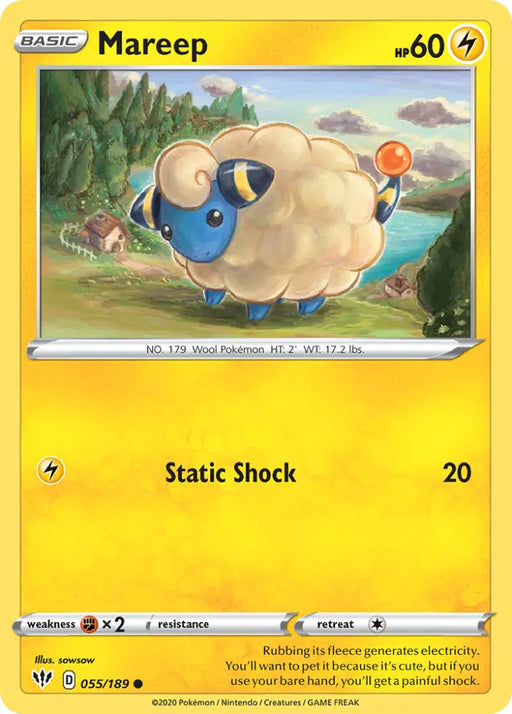 Mareep (055/189) [Sword & Shield: Darkness Ablaze] - Pokemon Single