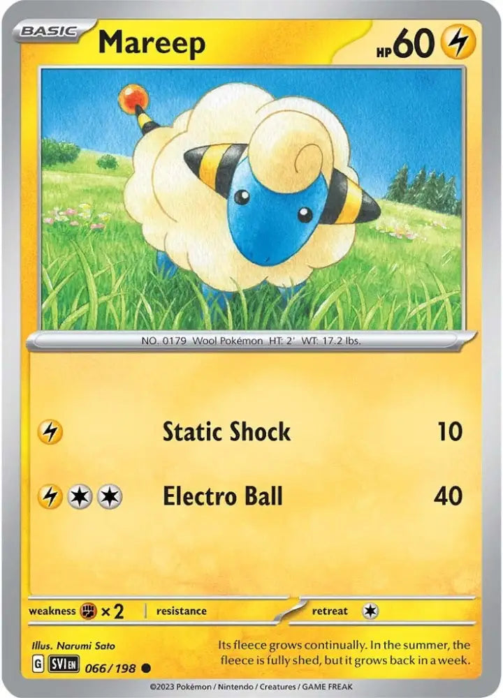 Mareep (066/198) [Scarlet & Violet: Base Set] - Pokemon Single