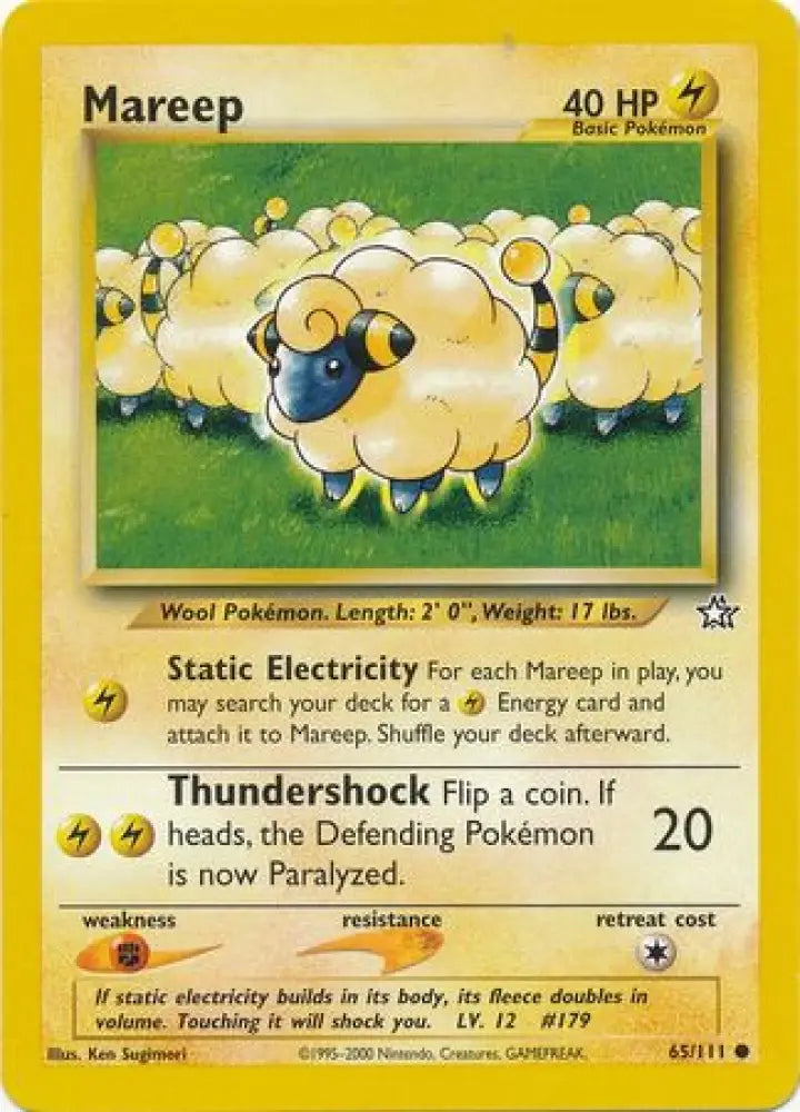 Mareep (65/111) [Neo Genesis Unlimited] - Pokemon Single