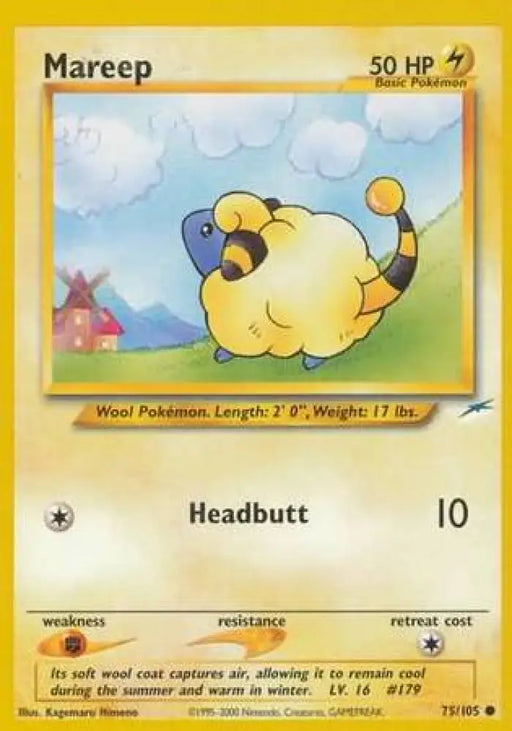 Mareep (75/105) [Neo Destiny Unlimited] - Pokemon Single