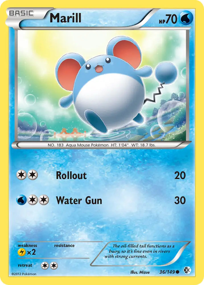 Marill (36/149) [Black & White: Boundaries Crossed] - Pokemon Single