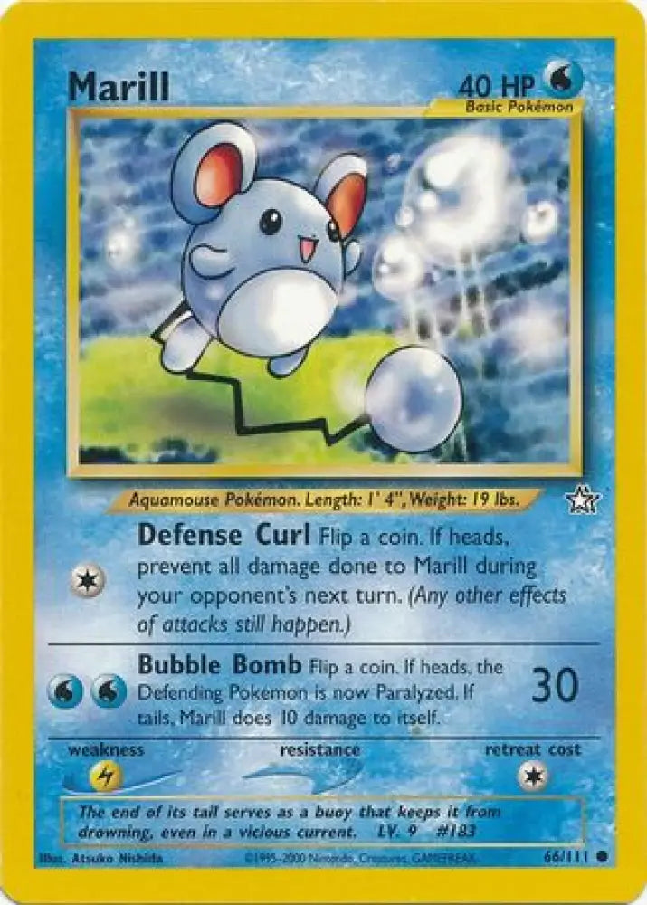 Marill (66/111) [Neo Genesis Unlimited] - Pokemon Single