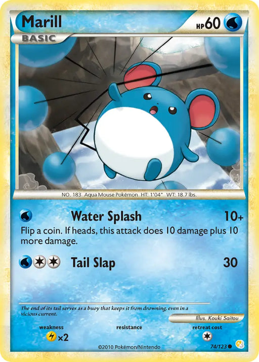 Marill (74/123) [HeartGold & SoulSilver: Base Set] - Pokemon Single