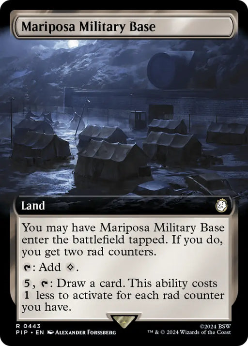 Mariposa Military Base (Extended Art) [Fallout] - MTG Single