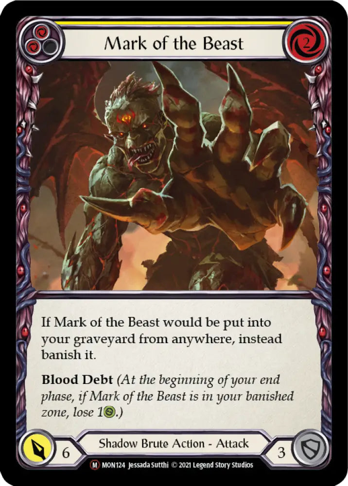 Mark of the Beast [Monarch Unlimited] Unlimited Rainbow Foil - Flesh And Blood Single