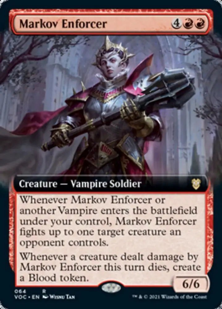 Markov Enforcer (Extended Art) [Innistrad: Crimson Vow Commander] - MTG Single