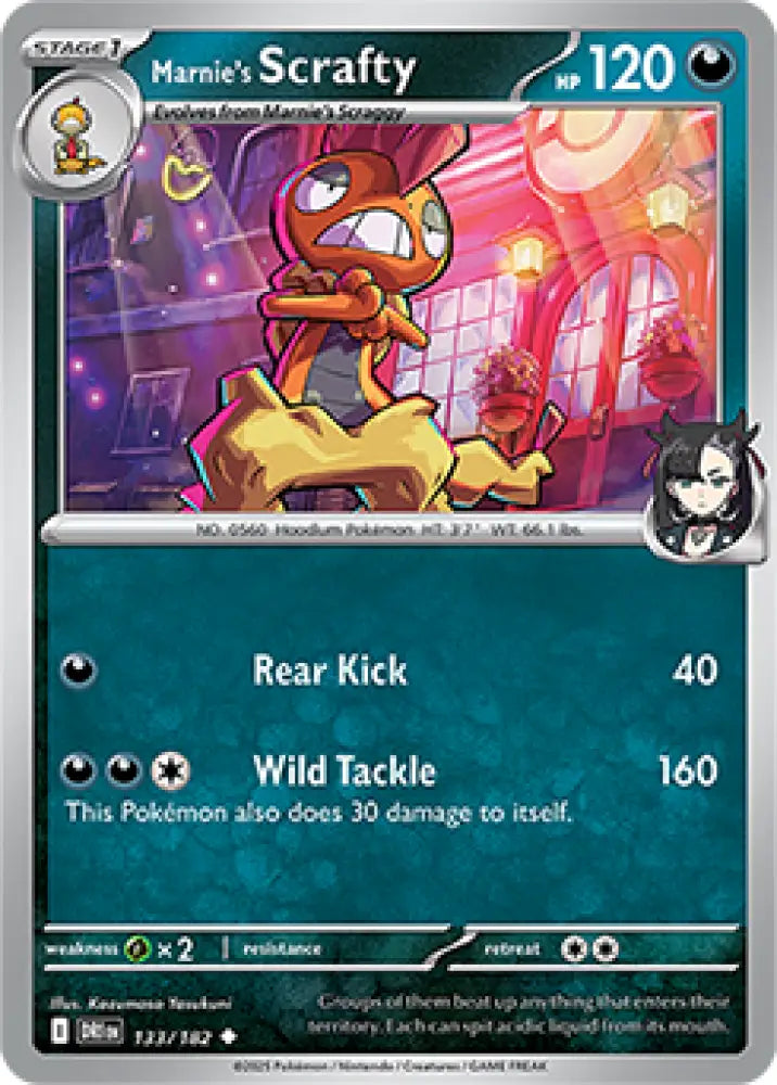 Marnie’s Scrafty - 133/182 [SV10: Destined Rivals] - Pokemon Single
