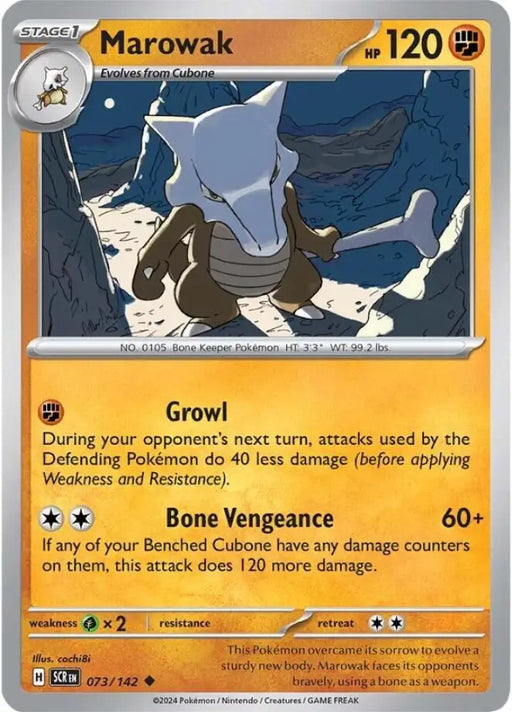 Marowak (073/142) [Scarlet & Violet: Stellar Crown] - Pokemon Single