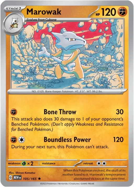 Marowak (105/165) [Scarlet & Violet 151] - Pokemon Single