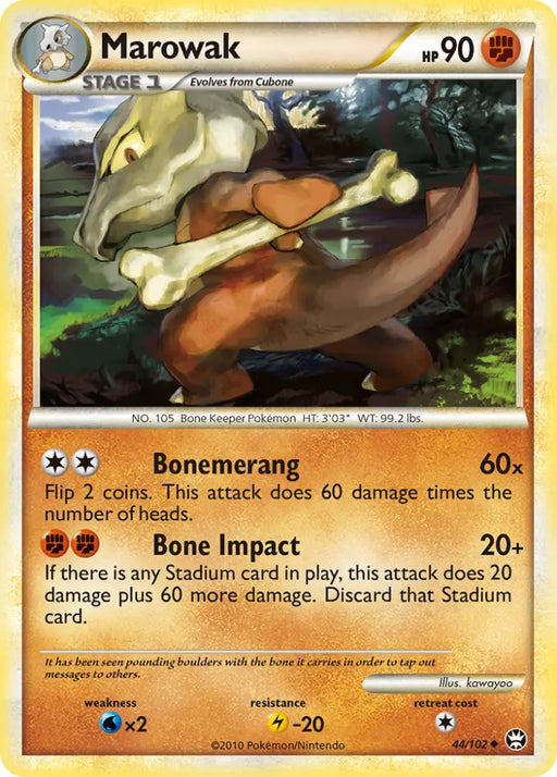 Marowak (44/102) [HeartGold & SoulSilver: Triumphant] - Pokemon Single