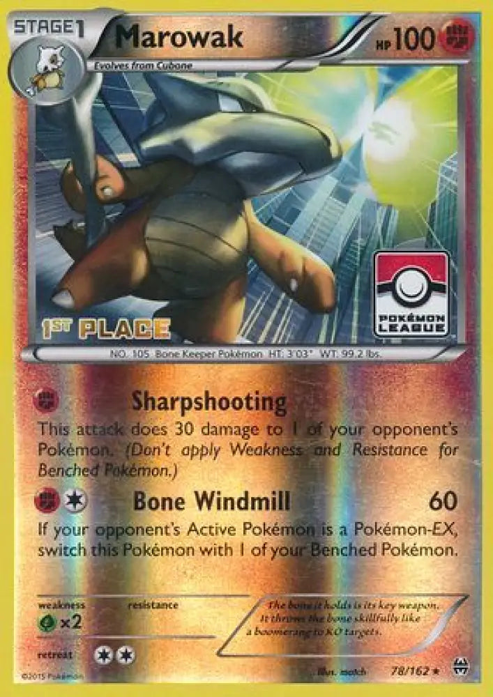 Marowak (78/162) (League Promo 1st Place) [XY: BREAKthrough] - Pokemon Single