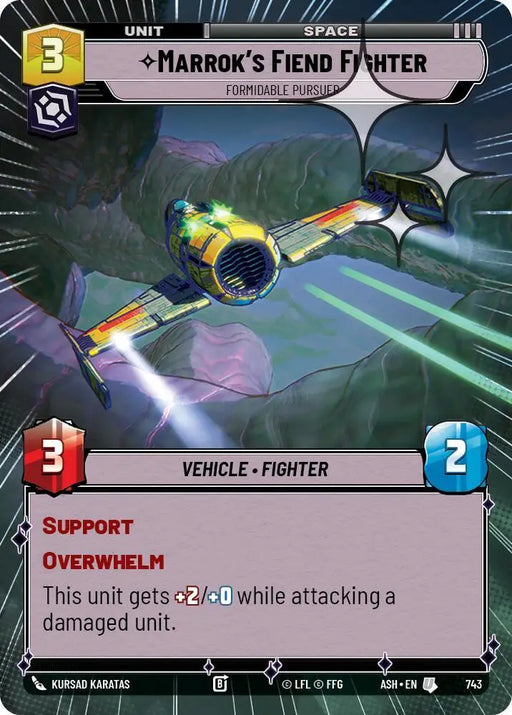Marrok's Fiend Fighter - Formidable Pursuer (Hyperspace Foil) (743) [Ashes of the Empire]