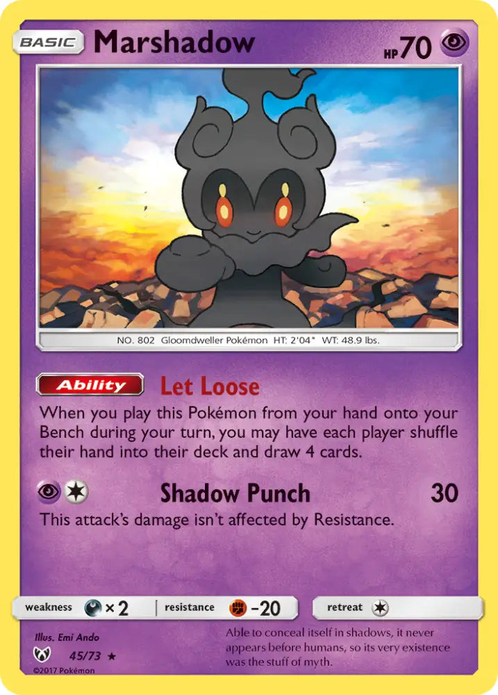 Marshadow (45/73) [Sun & Moon: Shining Legends] - Pokemon Single