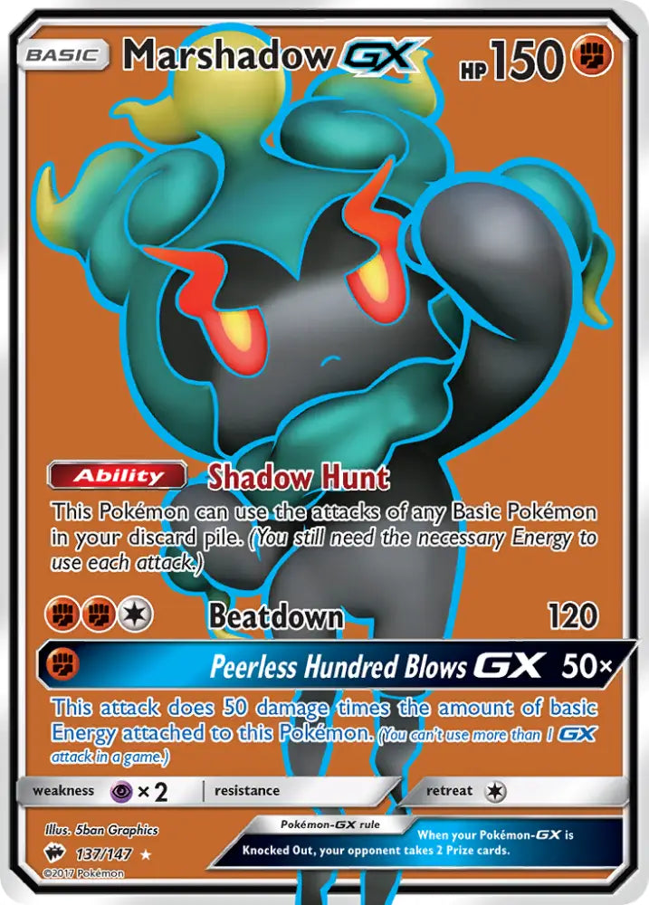 Marshadow GX (137/147) [Sun & Moon: Burning Shadows] - Pokemon Single