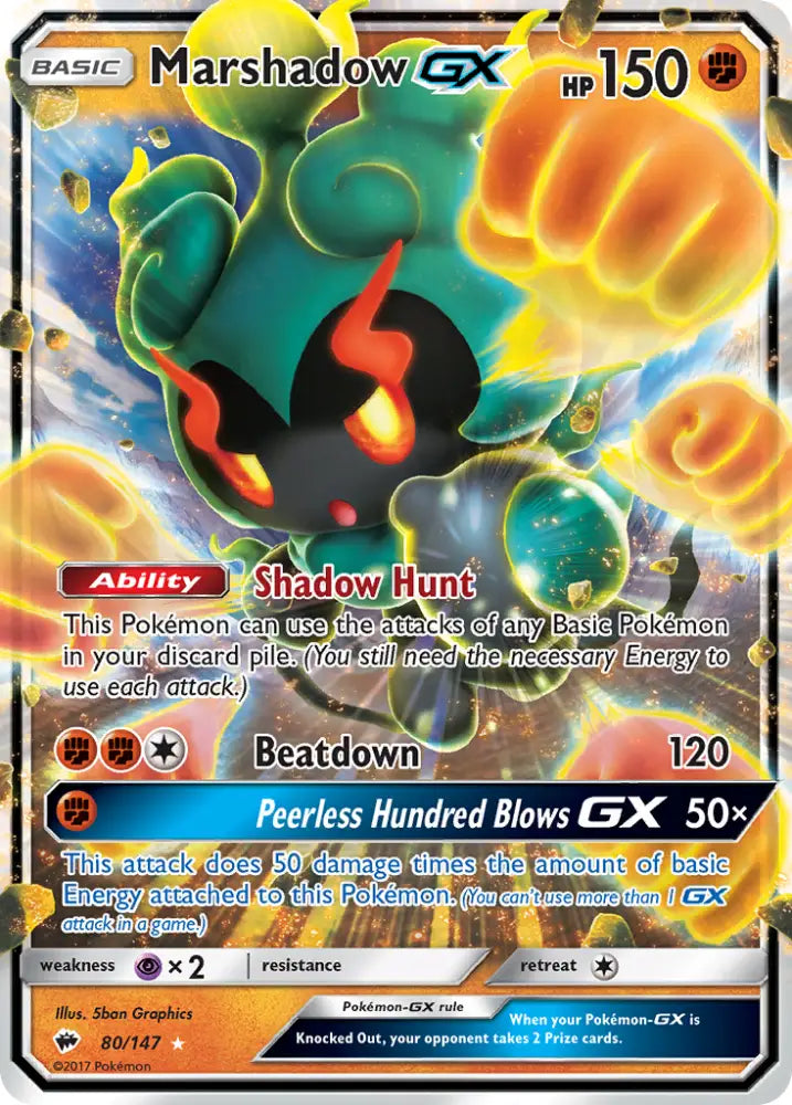 Marshadow GX (80/147) [Sun & Moon: Burning Shadows] - Pokemon Single