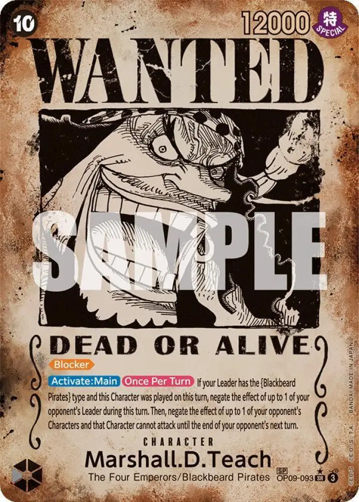 Marshall.D.Teach (093) (Wanted Poster) (OP09-093) [Emperors in the New World]