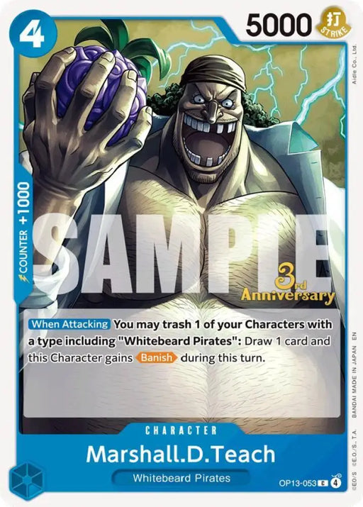 Marshall.D.Teach (OP13-053) [Carrying On His Will: 3rd Anniversary Tournament Cards]