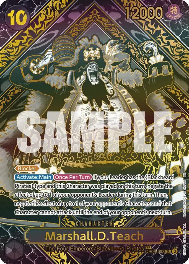 Marshall.D.Teach (SP) (Gold) (OP09-093) [Legacy of the Master]