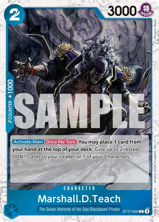 Marshall.D.Teach - ST17-005 (Pirate Foil) [Premium Booster -The Best- Vol. 2]