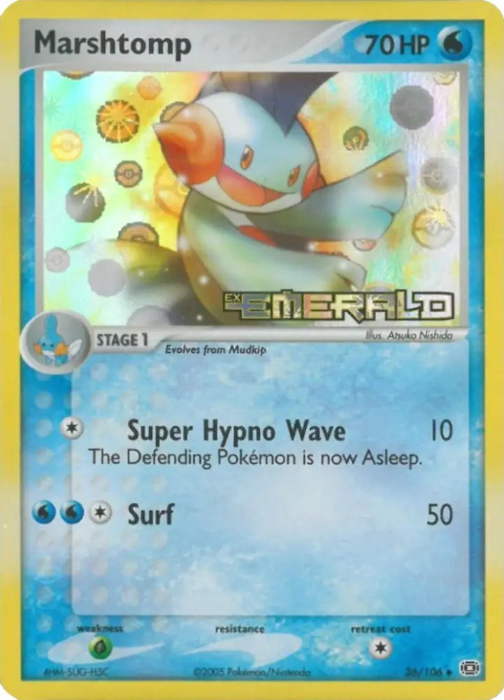 Marshtomp (36/106) (Stamped) [EX: Emerald] - Pokemon Single