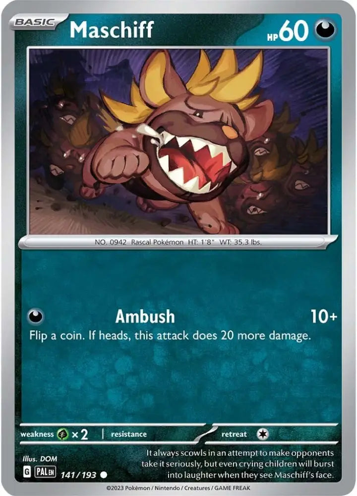 Maschiff (141/193) [Scarlet & Violet: Paldea Evolved] - Pokemon Single