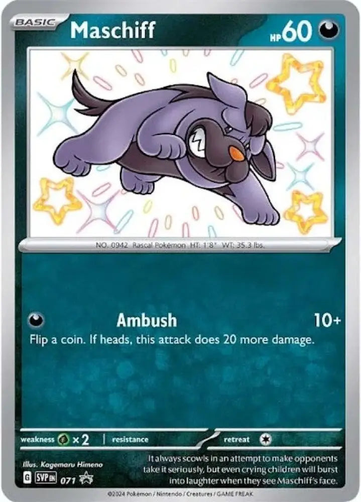 Maschiff (SVP071) [Scarlet & Violet: Black Star Promos] - Pokemon Single