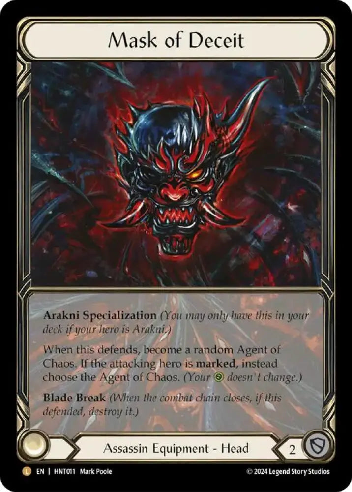 Mask of Deceit (Extended Art) [The Hunted] Cold Foil - Flesh And Blood Single
