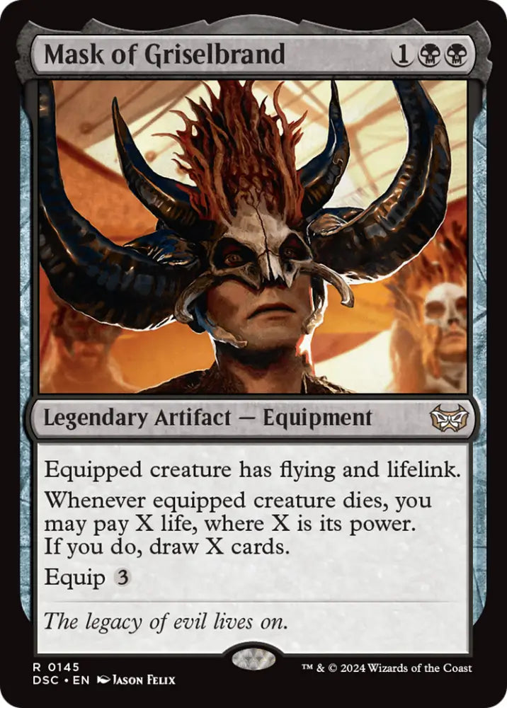 Mask of Griselbrand [Duskmourn: House of Horror Commander] - MTG Single