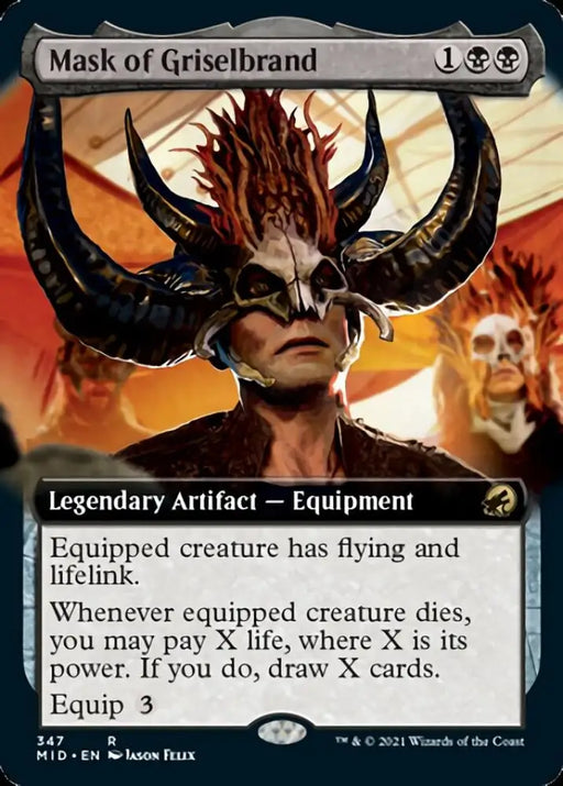 Mask of Griselbrand (Extended Art) [Innistrad: Midnight Hunt] - MTG Single
