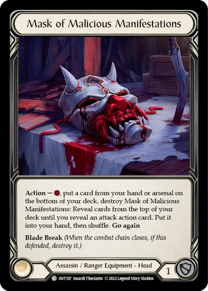 Mask of Malicious Manifestations [Outsiders] Rainbow Foil - Flesh And Blood Single