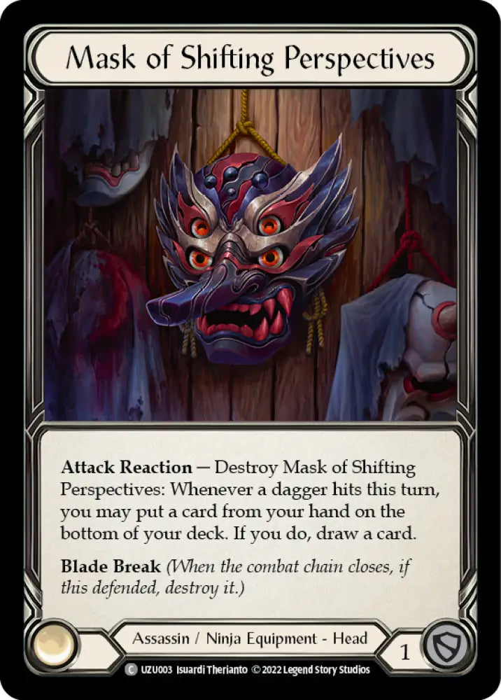 Mask of Shifting Perspectives [Outsiders] (Uzuri Blitz Deck) - Flesh And Blood Single