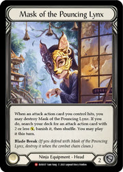 Mask of the Pouncing Lynx [Everfest] 1st Edition Normal - Flesh And Blood Single