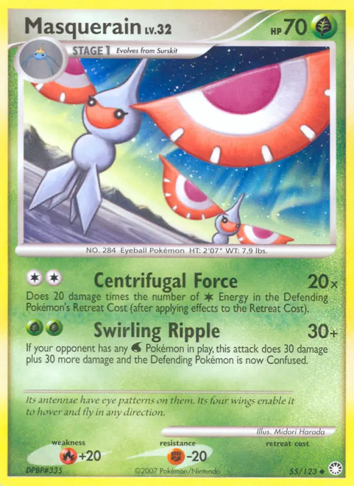 Masquerain (55/123) [Diamond & Pearl: Mysterious Treasures] - Pokemon Single